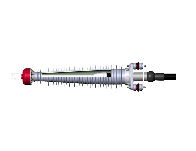 132kV Composite Bushing nje HV Cable Kukomesha